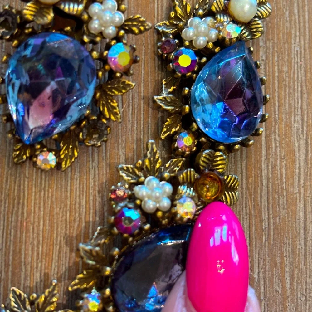 Vintage 50-60’s era necklace, bracelet & earrings set - Picture 6 of 7